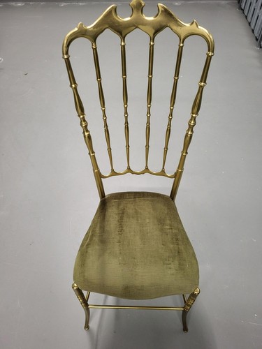 Chiavari solid brass chair