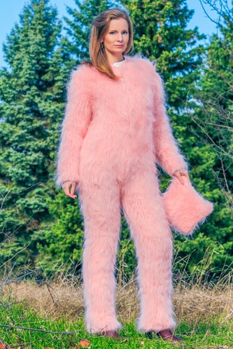 Supertanya pink fluffy - supertanya, mohair