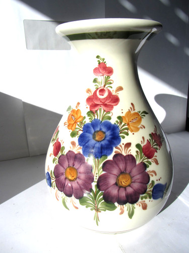Blumenvase mit bauernmalerei - blumenvase,