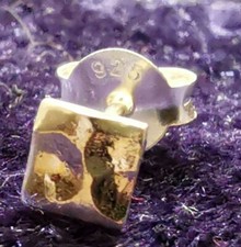 Quadrat gehämmert Ohrstecker