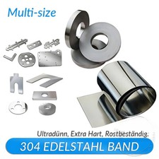 304 Edelstahl Band 0,01mm Bis 1mm Dicke A2 304 Folie Edelstahlblech Streifen