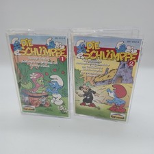 MC Kassette Die Schlümpfe Folge 1 Und 2  Karussell Hörspiel Guter Zustand 