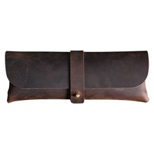 Leder federmäppchen retro - federmäppchen,