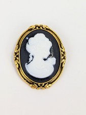 Vintage Kamee Brosche Oval