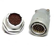 32-polige MIL-Steckverbindung, Stecker & Buchse, EBD TGL 24687, Serie 32/22, NOS