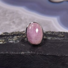 Kunzit Ring, 925er Silber, Edelsteinring (21389), Edelsteinschmuck