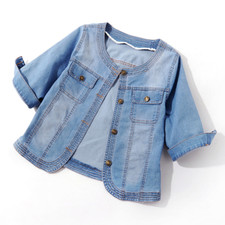 Damen denim strickjacke mantel - denim,
