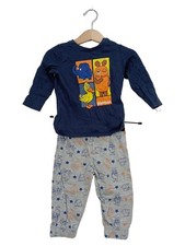 Die Maus Kinder Schlafanzug Gr. 80 Baumwolle Tiermotiv Applikation Mehrfarbig