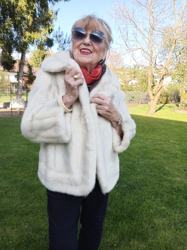 Schöne weisse nerzjacke damen - weisse,