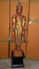 95cm  Holz  Buddha Mönch
