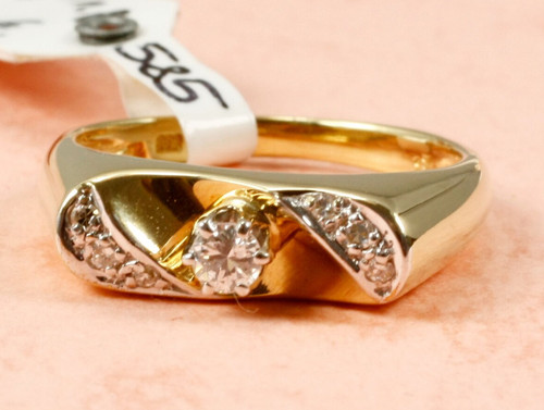 Ring 585 karat gold - ring, mit