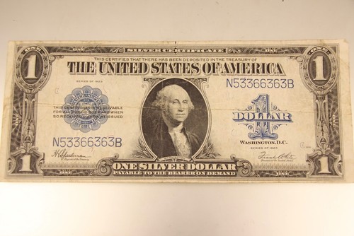 1923 one dollar silver - one,