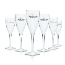 6x Piper-Heidsieck Champagner Glas 160ml Flöte Kelch Gläser Monopole Sekt Secco