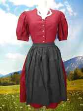Herrlich 60er Jahre Baumwolle rot kariert süßes Vintage Dirndl mit Schürze Gr.40