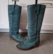 Bronx Wildleder Stiefel in Petrol Blau / Grün Gr. 36