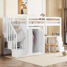 Hochbett 90x200cm mit Schrank