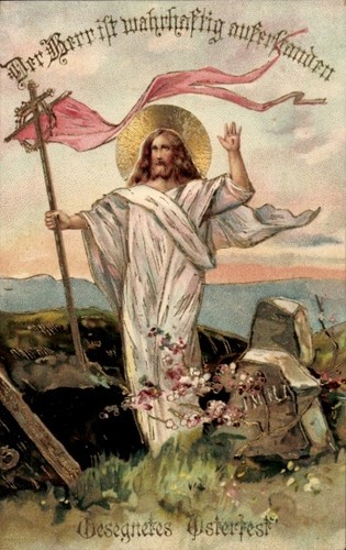 Präge frohe ostern der - ak,
