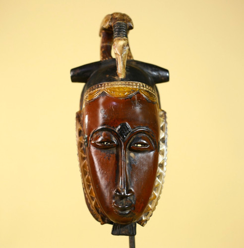 Afrikanische holzmaske baule - afrikanische,