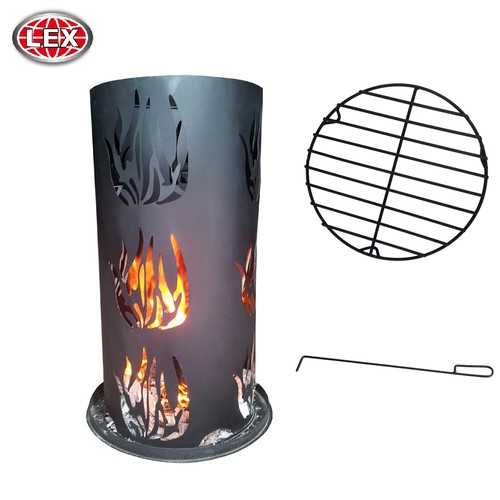Feuersäule mit feuerrost und - feuersäule,