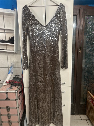 Pailletten abendkleid - pailletten, xl