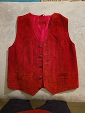 herren weste ROT.  leder