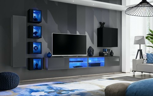 Anbauwand wohnwand schrankwand - wohnwand,