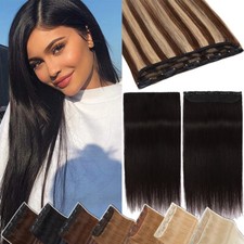 Ein Tressen Clip in Echthaar