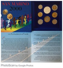 San Marino - Millenium Serie divisionale 2000 con 5000 Lire Argento FDC