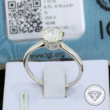 Wert 22.000,- IGI zertifizierter Solitär Brillant 1,10ct Ring 750 Weiß Gold xxyy