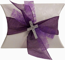 Gastgeschenke Mandeln KREUZ Hochzeit Taufe Kommunion Konfirmation GG0089 lila