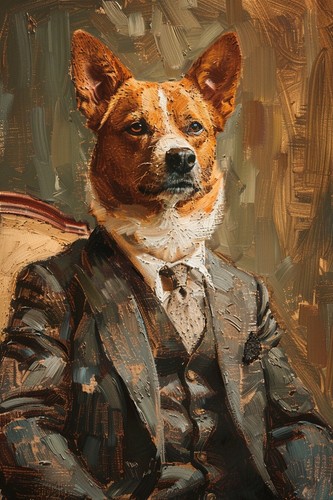 Lustiger hund anzug - lustiger,