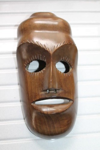 Holzmaske maske deko fastnacht - holzmaske,