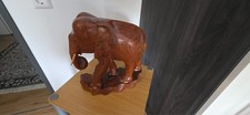 Holztier Elefant geschnitzt, Handarbeit 35 cm, hoch, 35cm lang, 20cm breit