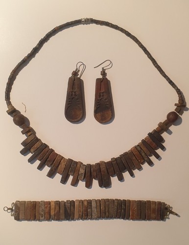 Schmuckset lavastein unikat - schmuckset,