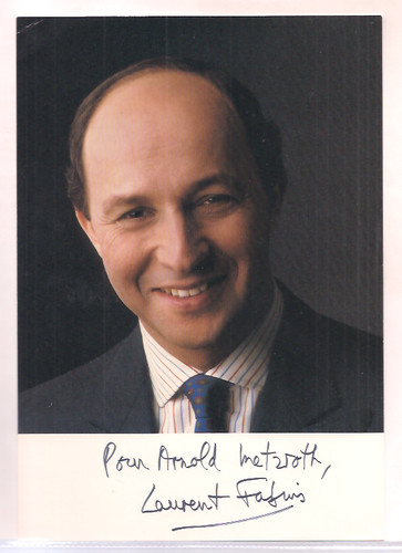 Autogramm laurent fabius - laurent,