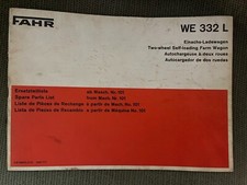 Original Ersatzteilliste  Einachs Ladewagen Deutz Fahr WE 332 L