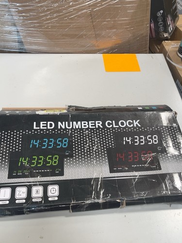 Led digital wanduhr groß - led,