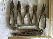 7X  SPEZIALZANGEN # BLECHSCHEREN # ALTES WERKZEUG # VINTAGE # METALLBEARBEITUNG 