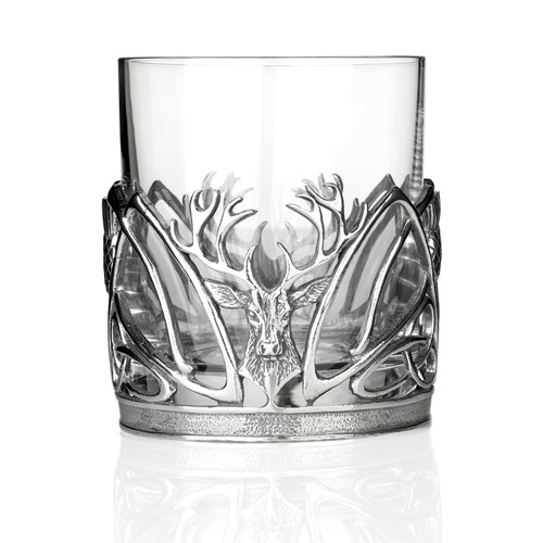 Stag thistle whisky tumbler - &,