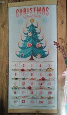 Stickvorlage, Kreuzstich, " Adventskalender Countdown bis Weihnachten    "  