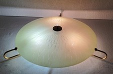 Imposante ERCO Nr. 73 Plafoniere Deckenlampe Ufolampe 70 cm Kunststoff/Messing 