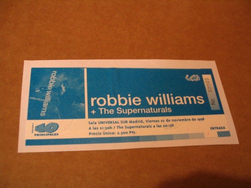 Robbie williams ticket - robbie,