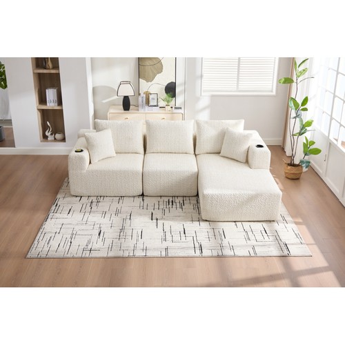 Ecksofa sitzer form beige - l-form,