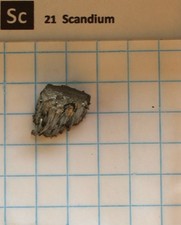 Destilliertes Scandium Metall 99,9% #4 5,09 Gramm Element 21