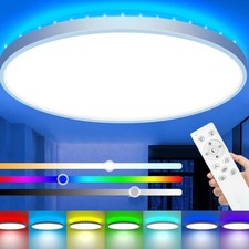 zemty 36W 3600LM LED Deckenleuchte Dimmbar, 38CM RGB Farbwechsel Deckenlampe