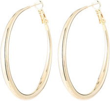 14k Echtgold Creolen Ohrringe 5cm Durchmesser klassisch elegant Damen Schmuck