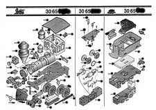 Playmobil LGB - Explosionszeichnung Steaming Mary 174 / Lok, Tender + Motor