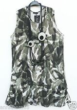 NEU SARAH SANTOS Leinen Kleid Linen Dress Robe Vestido XXL 52 54 Lagenlook *