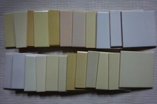 Retro Fliesen 15 x 15 cm vanillegelb elfenbein weiß  glanz Viele Muster z. A.