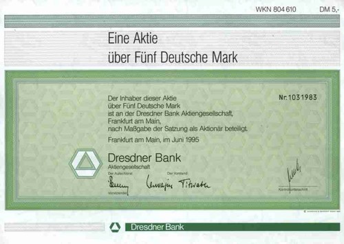 Dresdner bank 1995 - ag,
